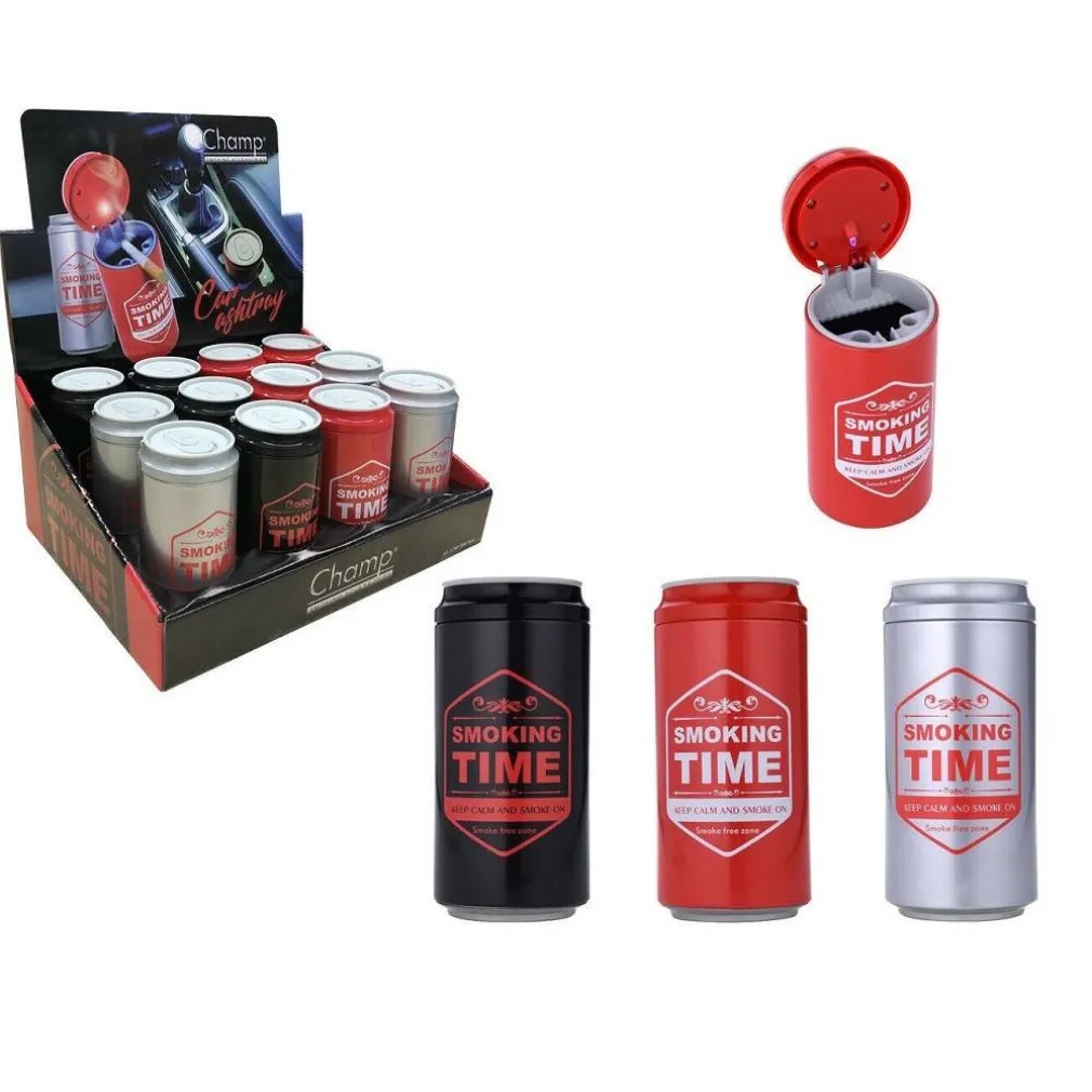 POSACENERE PORTACENERE A BARATTOLO CON LED AUTO CAMPER CASA UFFICIO PRATICO