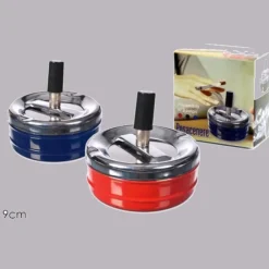 POSACENERE POSA CENERE IN METALLO A SCATTO PRESSIONE CHIUSURA CHIUSO PORTACENERE