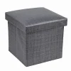 POUF PUFF CONTENITORE IMBOTTITO PORTAOGGETTI SALVASPAZIO SEDUTA 38X38X35CM 79420