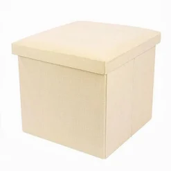 POUF PUFF CONTENITORE IMBOTTITO PORTAOGGETTI SALVASPAZIO SEDUTA 38X38X35CM 79420