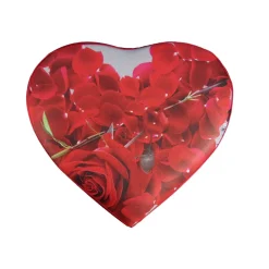 POUF SCATOLA PORTAOGGETTI PUFF POGGIAPIEDI A FORMA DI CUORE IN ECOPELLE ROSE