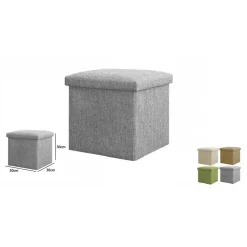 POUFF PUFF POUF CONTENITORE IMBOTTITO CON SEDUTA IN TESSUTO 30 X 30 X 30CM 69585