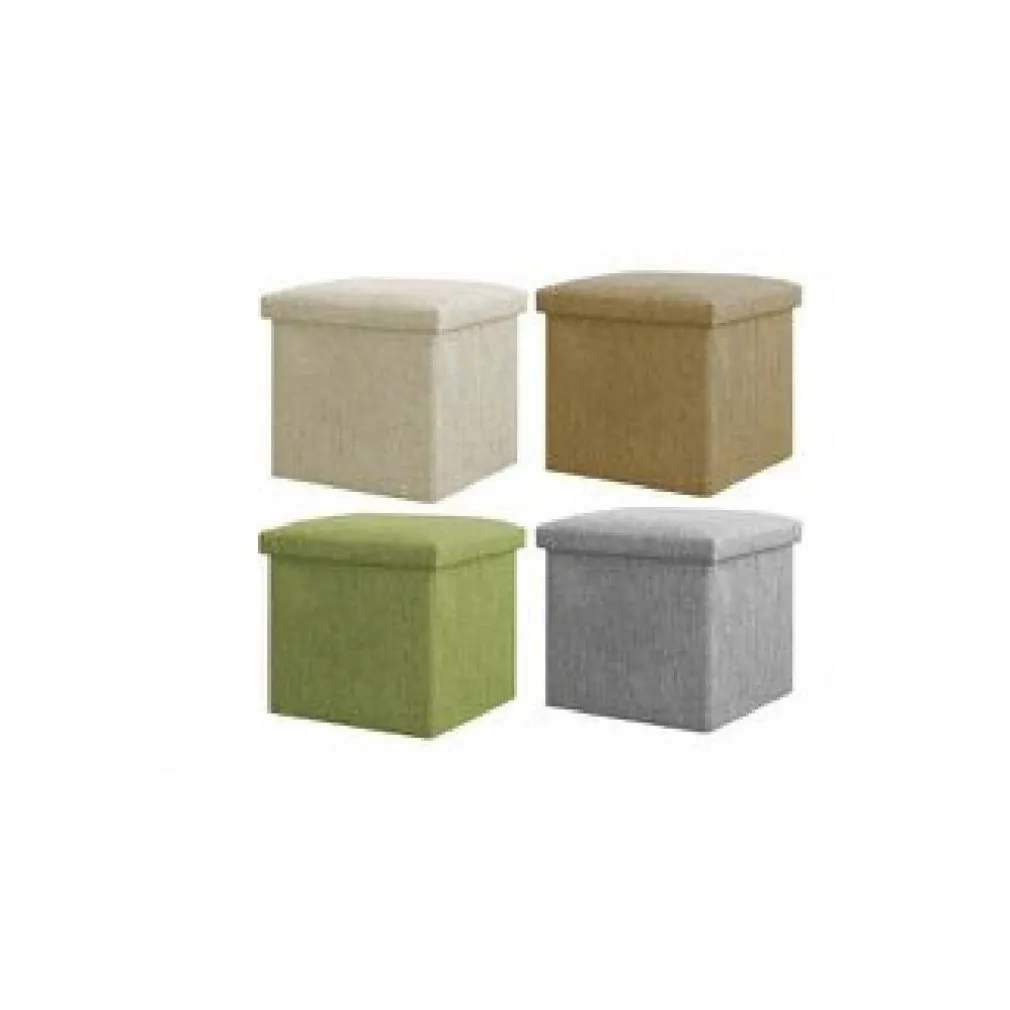POUFF PUFF POUF CONTENITORE IMBOTTITO CON SEDUTA IN TESSUTO 30 X 30 X 30CM 69585