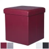 POUFF PUFF POUF CONTENITORE IMBOTTITO PORTAOGGETTI SEDUTA PELLE 35 X 35 X 35 CM