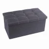POUFF PUFF POUF CONTENITORE IMBOTTITO PORTAOGGETTI SEDUTA GRIGIO 76X38X35CM 79426