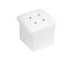 POUFF PUFF POUF CONTENITORE IMBOTTITO PORTAOGGETTI SEDUTA BIANCO 79434 30X30X30CM