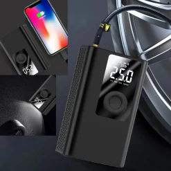 POWERBANK 4000MAH COMPRESSORE D'ARIA A BATTERIA DIGITALE POMPA 5V 2 IN 1 Q-DQ555