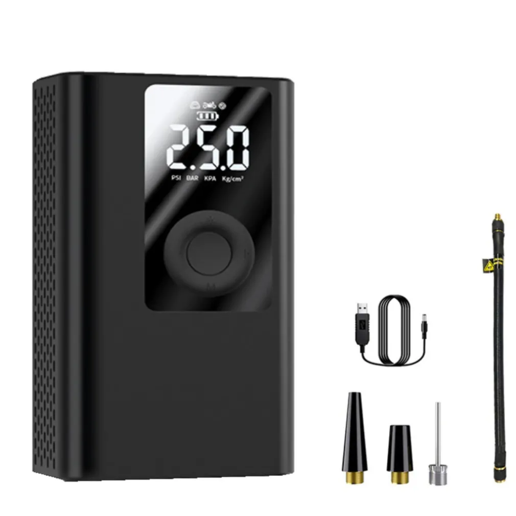 POWERBANK 4000MAH COMPRESSORE D'ARIA A BATTERIA DIGITALE POMPA 5V 2 IN 1 Q-DQ555