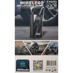 POWERBANK 4000MAH COMPRESSORE D'ARIA A BATTERIA DIGITALE POMPA 5V 2 IN 1 Q-DQ555
