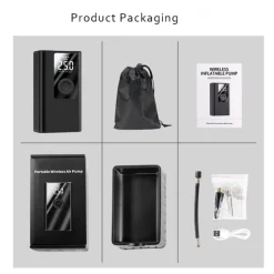 POWERBANK 4000MAH COMPRESSORE D'ARIA A BATTERIA DIGITALE POMPA 5V 2 IN 1 Q-DQ555