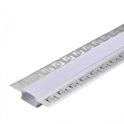 PROFILO AD INCASSO A SCOMPARSA ALLUMINIO 2 MT COPERTURA OPACA STRIP LED AL-12