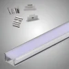 PROFILO AD INCASSO IN ALLUMINIO 2 MT CON COPERTURA OPACA PER STRIP LED AL-13
