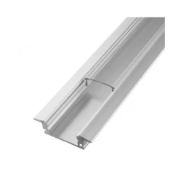 PROFILO AD INCASSO IN ALLUMINIO 2 MT CON COPERTURA OPACA PER STRIP LED AL-13