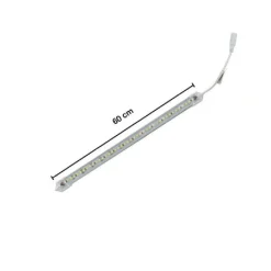 PROFILO ALLUMINIO COMPLETO DI LED 60CM 10W LUCE 6500K 3000K 4000K 3014-12V-60T