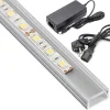 PROFILO BARRA ALLUMINIO IMPERMEABILE 1 METRO A 72 LED 18W + ALIMENTATORE DA 5 AH