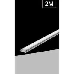 PROFILO BARRA IN ALLUMINIO DA 2 MT INCASSO PER STRIP LED CON COPERTURA AL-19