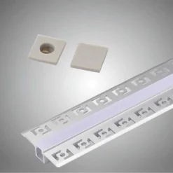 PROFILO DA INCASSO A SCOMPARSA ALLUMINIO 2 MT COPERTURA OPACA STRIP LED AL-11