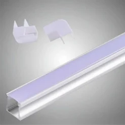 PROFILO IN ALLUMINIO 2 MT INCASSO COPERTURA OPACA PER STRIP LED STRISCE AL-09