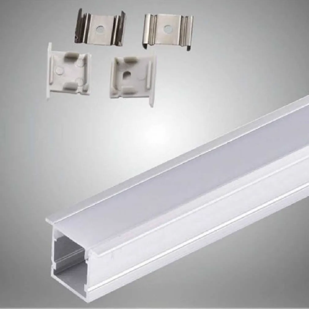 PROFILO IN ALLUMINIO DA 2 MT INCASSO CON COPERTURA OPACA PER STRIP LED AL-16