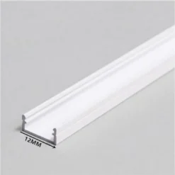 PROFILO IN ALLUMINIO DA 1MT INCASSO SENZA COPERTURA PER STRIP LED STRISCE AL12MM