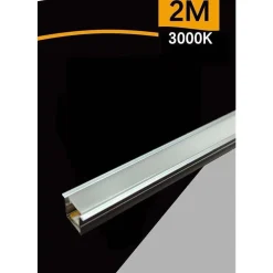PROFILO IN ALLUMINIO 2MT COMPLETO DI STRIP LED + COVER 12V 7W/MT AL-12V-2025-120