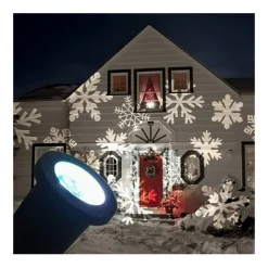 PROIETTORE FARETTO LED EFFETTO FIOCCO DI NEVE BIANCA ADDOBBI NATALE PER ESTERNO