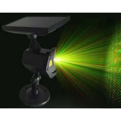 PROIETTORE LASER CON PANNELLO SOLARE PAESAGGIO ILLUMINAZIONE ESTERNA NATALE