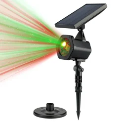 PROIETTORE LASER CON PANNELLO SOLARE PAESAGGIO ILLUMINAZIONE ESTERNA NATALE
