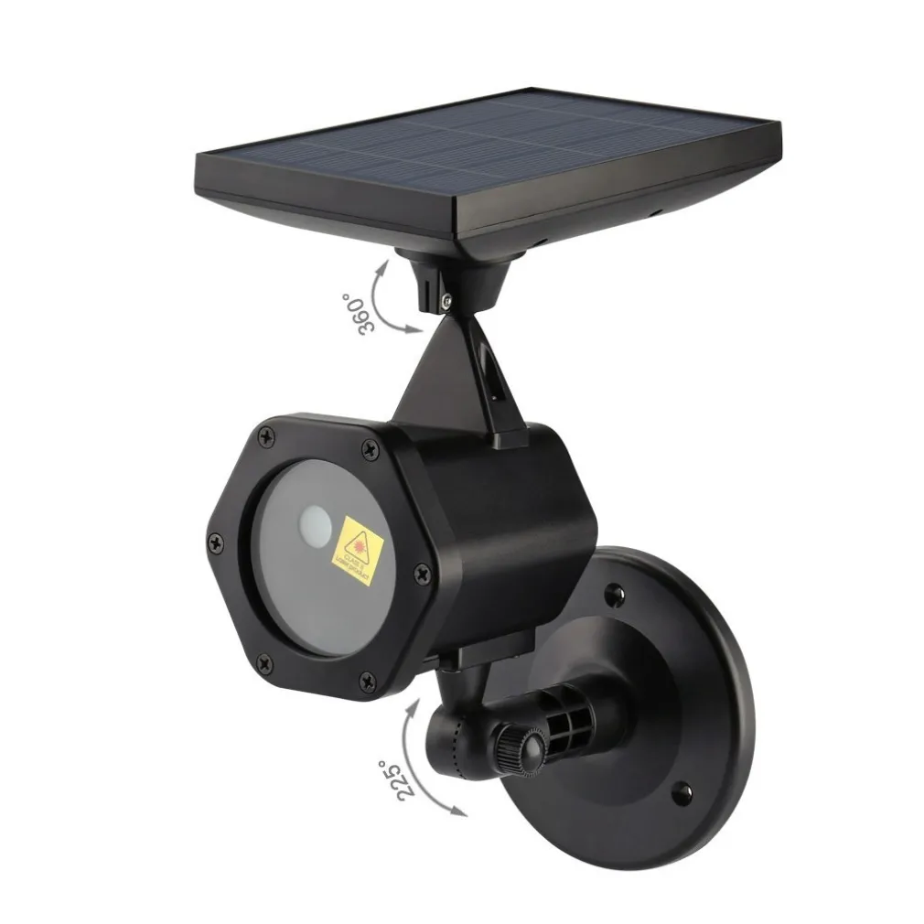 PROIETTORE LASER CON PANNELLO SOLARE PAESAGGIO ILLUMINAZIONE ESTERNA NATALE