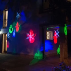 PROIETTORE LASER LED RGB NATALE PER ESTERNO GIOCHI DI LUCE DISEGNI NATALIZI
