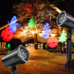 PROIETTORE LASER NATALE PER ESTERNO GIARDINO NEVE ALBERO NATALE STELLA LUCI LED
