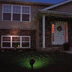 PROIETTORE LUCI LASER DA ESTERNO SU PICCHETTO FANTASIA PUNTI ADDOBBO NATALE