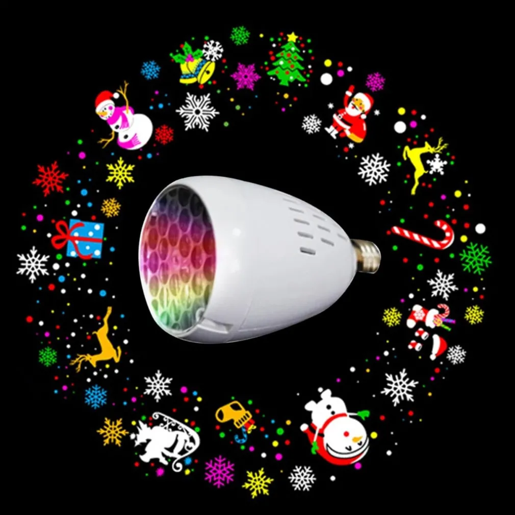 PROIETTORE LUCI ROTAZIONE AUTOMATICA E27 DA 4W PER ESTERNI DECORAZIONI NATALIZIE