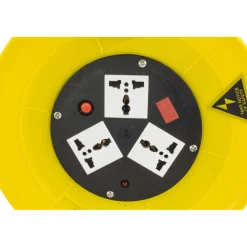 PROLUNGA AVVOLGICAVO ELETTRICO PRESA SCHUKO 3 PRESE CAVO 50 MT METRI RCR-50