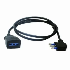 PROLUNGA LINEARE NERA CAVO DA 3 MT SPINA 16A + PRESA BIPASSO 10/16A 2P+T 83282