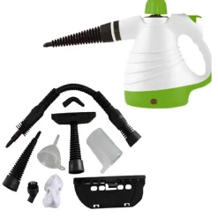 PULITORE A VAPORE ELETTRICO PORTATILE MULTIUSO 1050 WATT 400ML 105°C ACCESSORI