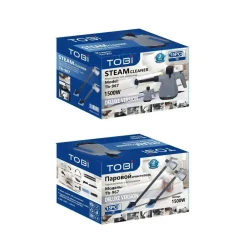 PULITORE A VAPORE PORTATILE 1500W CON 15 ACCESSORI PER PULIZIA PROFONDA CUCINA BAGNO AUTO