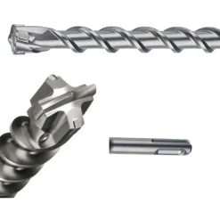 PUNTA 2 TAGLI PER MURO SDS MAX/PLUS DA 600 / 800 / 1000 MM PER TRAPANO MARTELLO