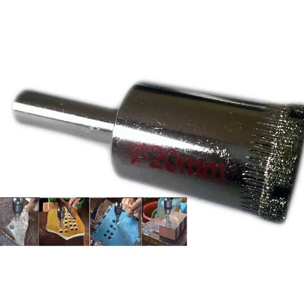 PUNTA TRAPANO DIAMANTATA PER PIASTRELLE PORCELLANA VETRO CERAMICA MARMO ø 20mm