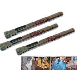 PUNTA TRAPANO DIAMANTATA PER PIASTRELLE PORCELLANA VETRO CERAMICA MARMO ø 6mm