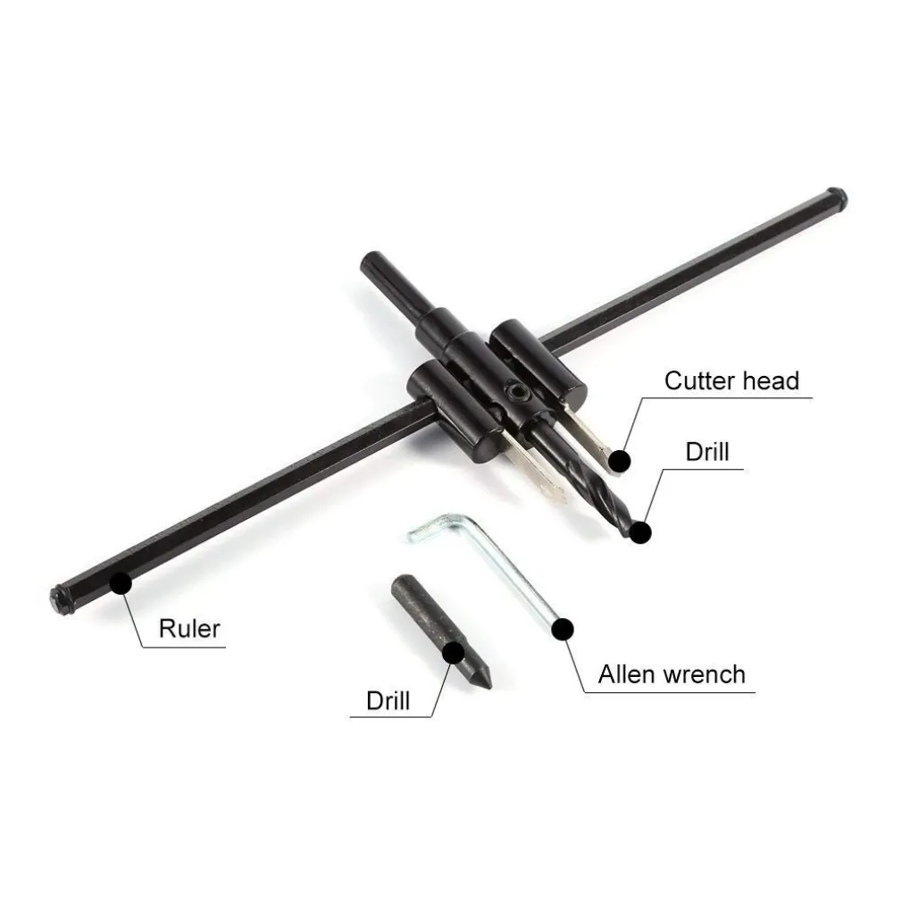 PUNTA TRAPANO FORO REGOLABILE CIRCOLARE BARENO LEGNO COMPENSATO LAMINATI 30-200