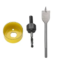 PUNTA TRAPANO PER FORO SET 3 PEZZI FRESE FRESA A TAZZA CIRCOLARE LEGNO PLASTICA