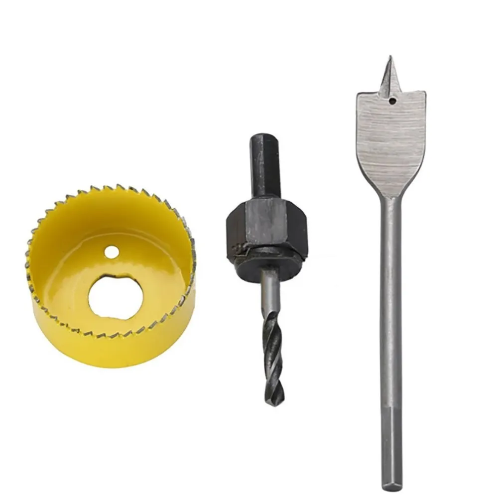 PUNTA TRAPANO PER FORO SET 3 PEZZI FRESE FRESA A TAZZA CIRCOLARE LEGNO PLASTICA