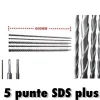 Punte giganti 600mm SDS Plus set 5 pezzi per muro cemento calcestruzzo