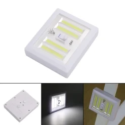 PUNTO LUCE LED CON INTERRUTTORE COB 3W FARETTO LAMPADA DA MURO PER ARMADIO