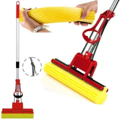 PVA MOCIO MOP SCOPA ASSORBENTE CON MANICO TELESCOPICO LAVA STRIZZA ASCIUGA