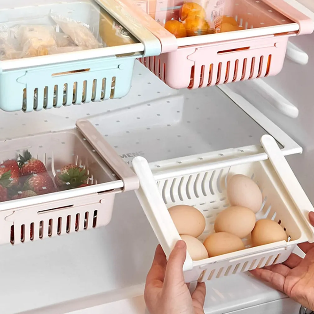 4PZ CASSETTO A MORSETTI PER FRIGORIFERO FACILE DA APPENDERE CESTINO CONTENITORE