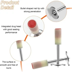 100PZ CHIODI PER PISTOLA SPARACHIODI RIVETTI STRUMENTO FISSAGGIO PER CEMENTO FERRO