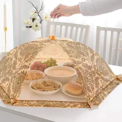 2PZ COPERTURA PIEGHEVOLE TENDA A RETE ANTI POLVERE INSETTI PER ALIMENTARI 60 CM