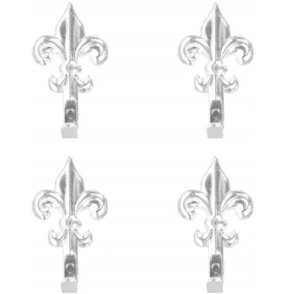 15PZ GANCI APPENDI ARGENTO 3CM APPENDINO PER QUADRI GIGLIO FIORENTINO CON CHIODI